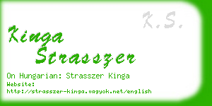 kinga strasszer business card